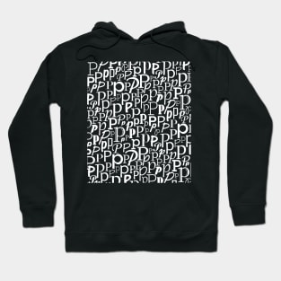 P - Typography (White) Hoodie